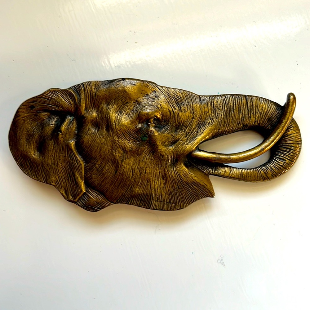 Vintage Elephant Brass Buckle